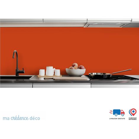 Crédence : Orangé Rouge RAL 2001 - Alu composite - 120 - 60 (1/3)
