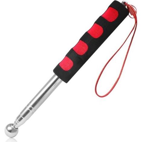 Bâton télescopique épais de 120 cm pour détection sonore et inspection de la décoration de la maison (rouge) (1/4)