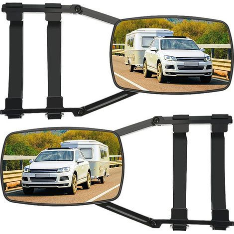 2 piezas de espejos extensibles para automóvil, espejos para remolque de caravana, para ampliar el gran campo de visión (1/4)