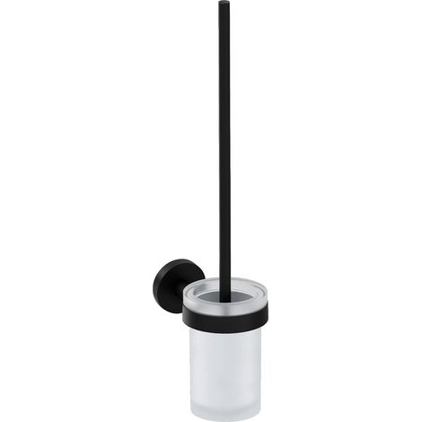 COSMIC Toilet Brush, Matt Black, Wall-Mounted, Glass and Metal,Start Collection (1/5)