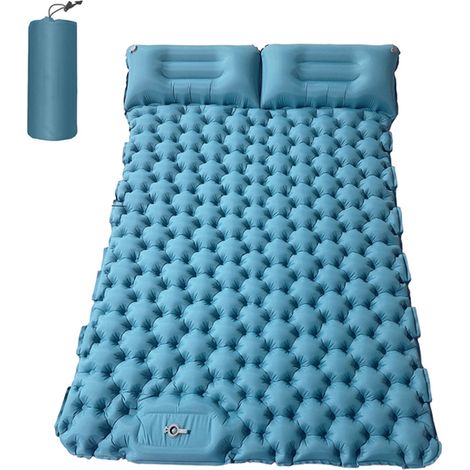 Matelas gonflable 2 personnes avec oreiller gonflable Matelas gonflable portable Matelas de couchage imperméable pour sac à dos (1/5)