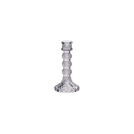 Regalo Italiano Portacandela in Vetro Aidan D 8 Cm H 15 Cm – Ideale Bomboniera ed Eventi