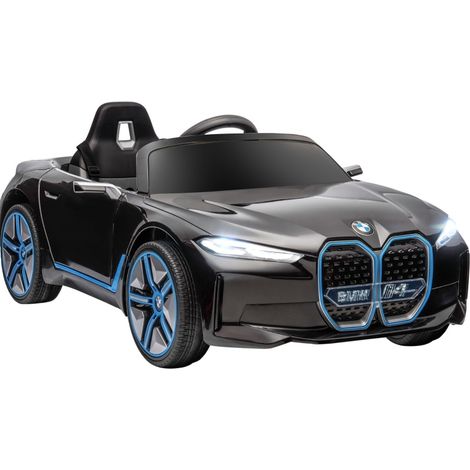 Schwarzes Elektroauto für Kinder mit Akku, Fernbedienung und Mediaplayer (1/4)