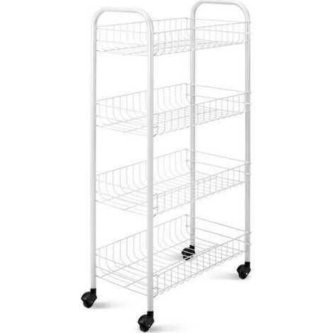 CARRELLO PORTAOGGETTI 4 RIPIANI CON RUOTE ART.52532