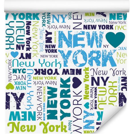 Papel pintado "I Love New York" para salón y dormitorio, 50x1000 cm. (1/5)