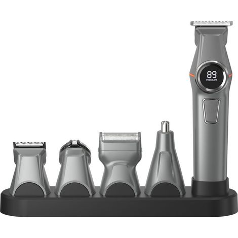 5-in-1 Herrenhaartrimmer, kabelloser Präzisionstrimmer, USB-aufladbar, wasserdicht, austauschbare Klingen. (1/5)