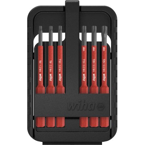Jeu de 6 Embouts Slimbit Electric Torx T6 - T7 - T8 - T9 - T10 - T15
