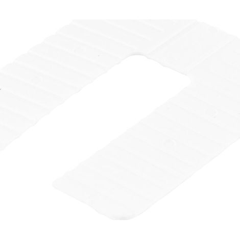 GLUSKE Euroklick Distanzplatte 65 x 52.5 x 1 mm, weiß, 1000 Stück Unterlegkeile - Distanzplättchen
