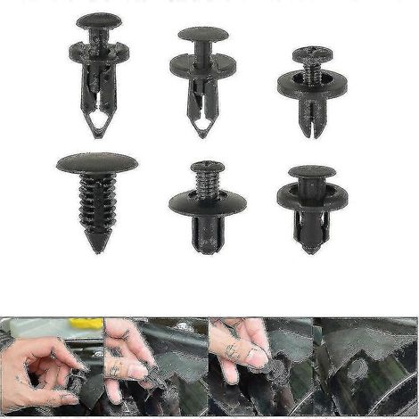 190x Kunststoff-Drucknieten für Autoverkleidungen, Befestigungsclips für Paneele, Innenausstattungs-Befestigungswerkzeug (1/5)