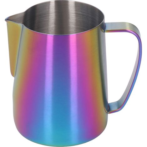 650 ml (22 oz) Edelstahl-Milchkännchen mit Milchaufschäumer und farbenfroher Dampfkaffeemaschine (1/5)