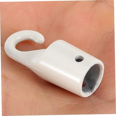 7 mm weißer Metallhaken, Drehstange für Jalousien, Haken aus Legierung, Zugstange, Drehhakenstift (1/5)