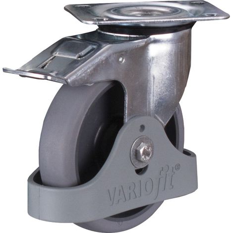 VARIOfit Bremsrolle 125 x 32 mm grau (thermoplastisch) (1/3)