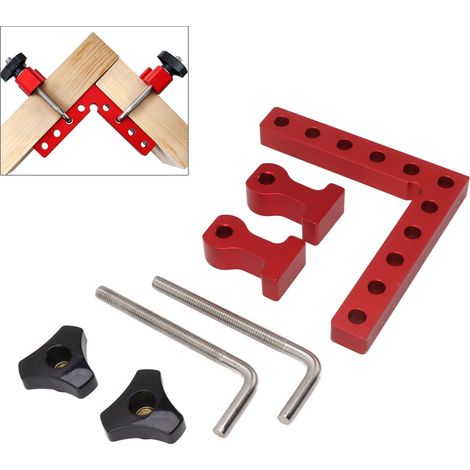 Règle de positionnement à 90 degrés, équerre de serrage à angle droit pour le travail du bois, fixation de planches à assembler, équerre de serrage pour cadres photo, en alliage d'aluminium, style 2 (1/5)