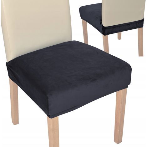 Housse de chaise, assise de chaise, velours haut de gamme, TESS, graphite
