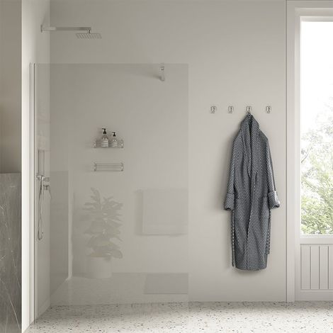 Parete Walk-in 120 cm Vetro Trasparente e Profilo Acciaio Spazzolato - Rest