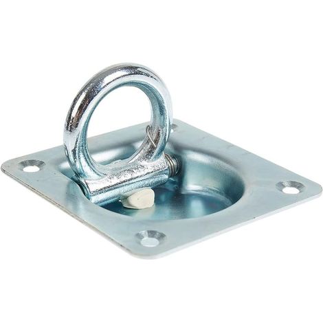 Zurrring, Befestigungsringe für Anhänger – 1 Stück – zum Einbau – Maße: 96 x 102 mm – Tiefe: 25 mm – für alle Einsatzarten geeignet (Anhänger, Boden usw.)
