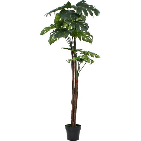 Künstliche Monstera Fensterblatt mit Topf 170 cm Grün
