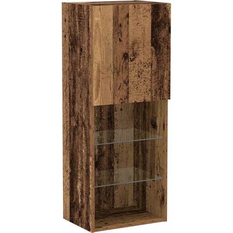 Maison Exclusive - TV-Schrankset mit LED Altholz 40,5 x 30 x 102