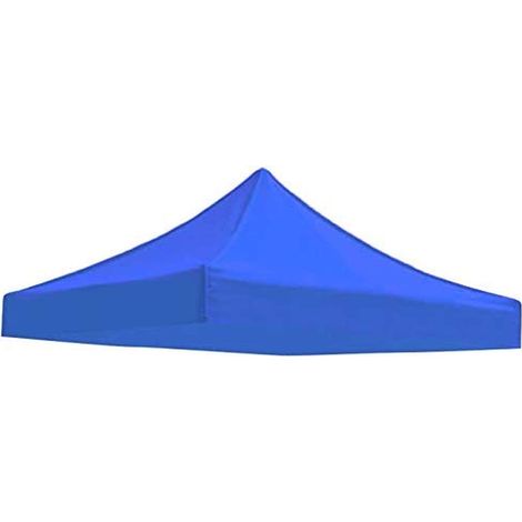 1 housse de rechange pour auvent de terrasse extérieur – Bâche de toit pour tonnelle, pavillon, pare-soleil (bleu, 2 x 2 m) (1/5)