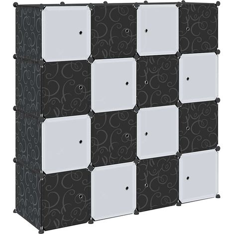Cubes de rangement 16 pcs avec tiges de suspension PP (1/5)
