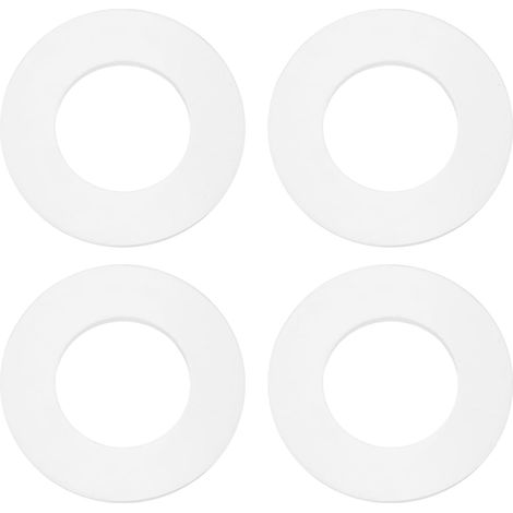 Joint Plat En Silicone M36, 4 Pcs 36mm Alésage 66mm Diamètre Extérieur 4mm Épaisseur Joint Plat Rondelle Cache-O-Ring Joint D'Étanchéité Entre-Pour Robinet Tuyau, Blanc (1/5)