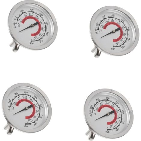 Thermomètre bimétallique 4 pièces pour four et churrasco, jauge de température précise avec affichage (1/5)