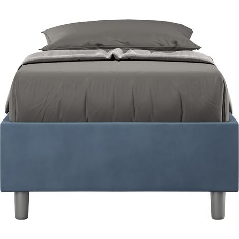 Letto Singolo Sommier 80x190 cm Senza Rete Azelia Blu (1/4)