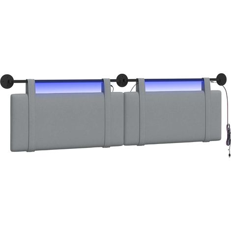 Maison Exclusive - Testiera sospesa Grigio Chiaro Tessuto (1/5)