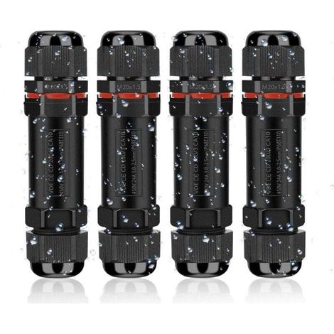 Boîte de Jonction Étanche IP68 Polycarbonate pour Câbles 1 à 13 mm 4 Pièces (1/4)