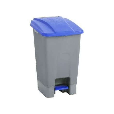 Papelera con pedal MAYA ruedas 70l. azul 4309