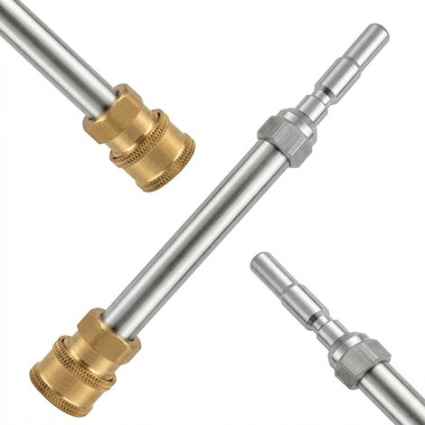 Lancia di Ricambio compatibile con Idropulitrice Kränzle K 1050 P/TS/TST, XA15, XA17 – Acciaio Inox, 1/4" QC, 4000 PSI, 60°C