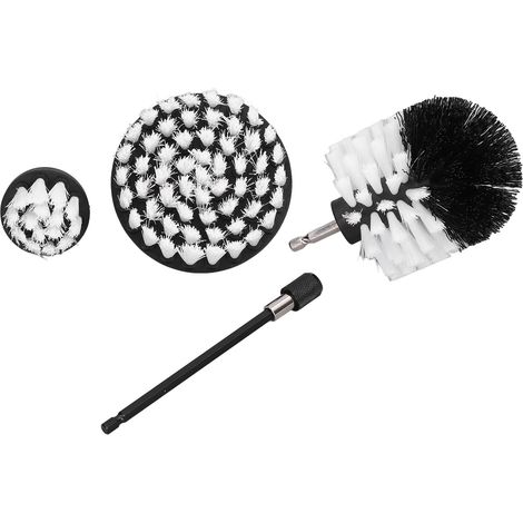 Lot Brosse Nettoyage Voiture 4 Pièces pour Perceuse avec Prolongateur, Kit Rénovation Intérieur Auto (1/5)