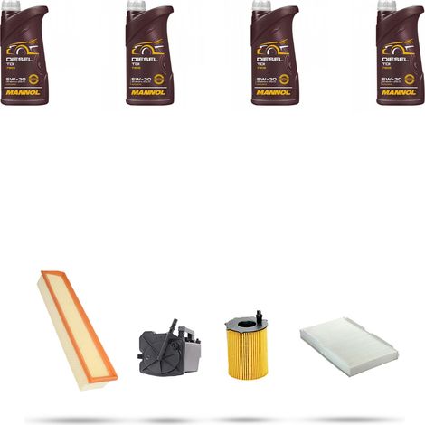 Kit tagliando 3 FILTRI e 5L OLIO compatibile con Citroen Ds4 1.6 THP 120kw dal 2011 (1/4)