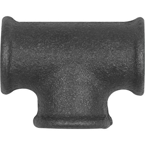Riegler T-Stück 130, 3 x Rp 1/4 i., Temperguss schwarz