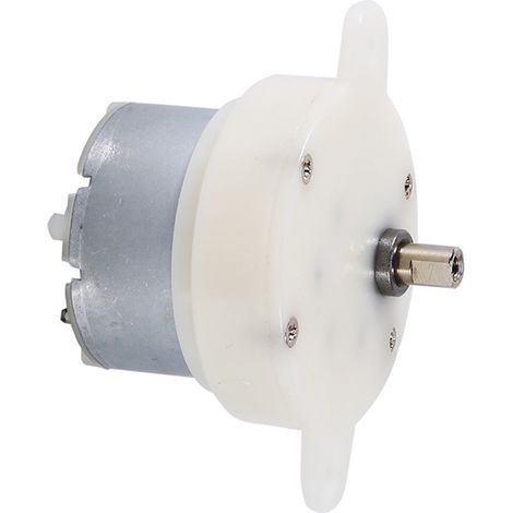 12-V-Gleichstrom-Elektromotor mit hohem Drehmoment, niedrige Drehzahl (3 U/min) mit Getriebe und 4-mm-Welle (1/5)