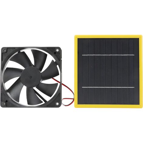 Ventilateur Solaire 5W 12V Portable avec Support pour Poulailler et Serre - Panneau Solaire Intégré