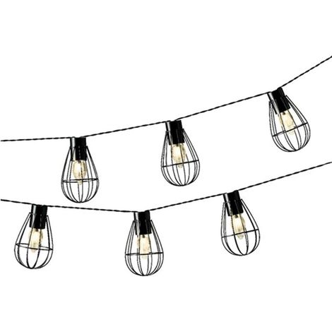 Kaemingk Luci da Esterno Solar String Lights Iron Bianco Caldo 8 Led