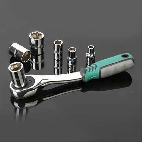 Coffret d'outils de réparation automobile 53 pièces, clé à cliquet rapide -- (1/5)