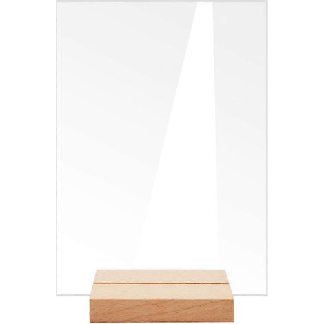 12 panneaux de table vierges en acrylique transparents à monter soi-même avec support D-- (1/5)