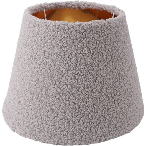 Abat-jour de lampe de Table en tissu peluche, abat-jour conique Simple et exquis pour lampadaire à ampoule E27 E14 gris (1/5)