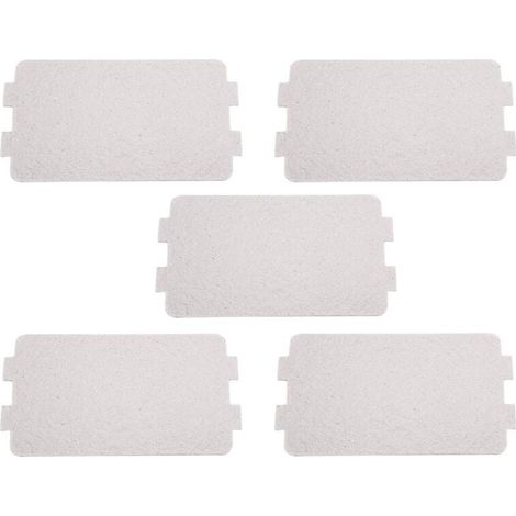 Placa de mica para microondas, 5 láminas de mica para microondas, repuesto de cubierta de guía de ondas para microondas, protector de cartón para microondas (1/4)