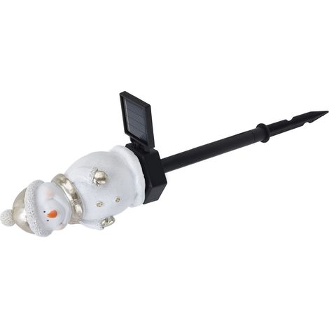 Guirlande solaire LED Bonhomme de neige, décoration lumineuse de jardin, lampe d'extérieur à piquer, avec batterie intégrée (1/5)