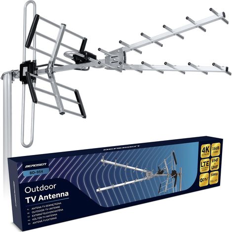 Antena direccional para exteriores Berdsen BD-954 para TV ultra HD 4K.