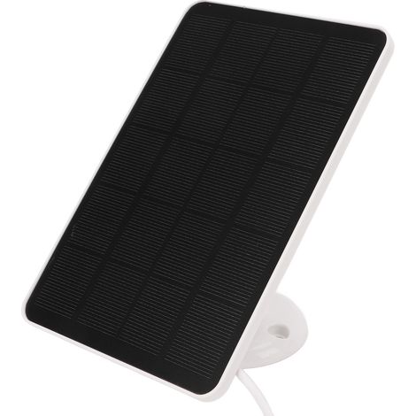 Panneau solaire de charge en silicium monocristallin 4 W 5 V avec câble de charge pour caméra de surveillance extérieure (blanc) (1/5)