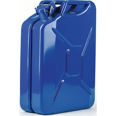 Bidón de combustible 20l azul señal RAL 5005 chapa de acero L345xL165xH470mm VALPRO