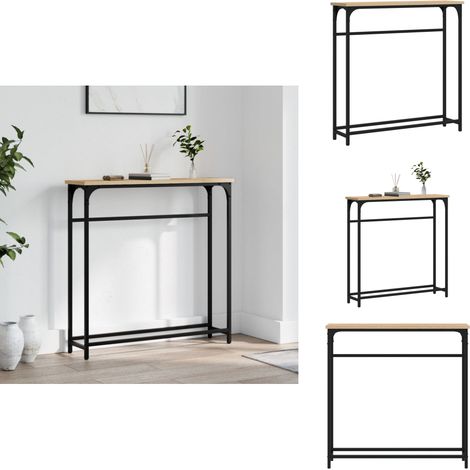 Konsolentisch Sonoma-Eiche 75x19,5x75 cm Holzwerkstoff - Konsolentisch - Flurtisch - Wohnzimmerstil - Industriel Design - Eichefarben (1/5)