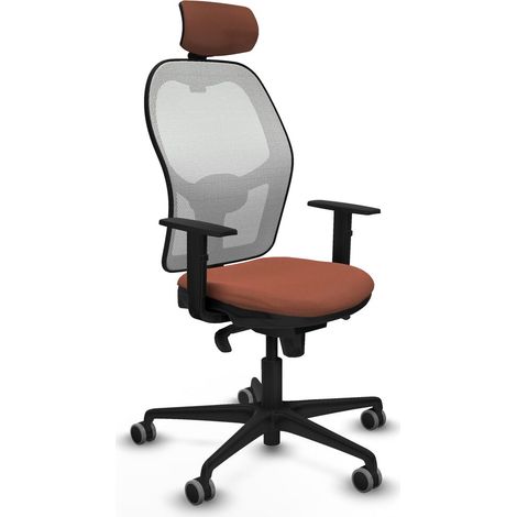 Sedia Ufficio con Poggiatesta Piqueras y Crespo 1D036G2 Bianco Marrone (1/5)
