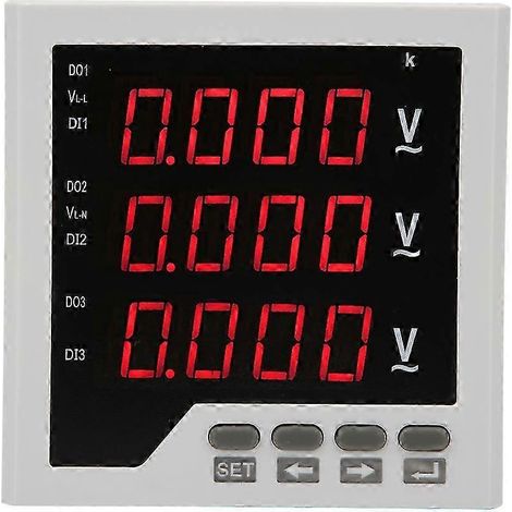 DTM-AV96 LED-Digitalvoltmeter, 3-Phasen-Digitalanzeige, 450-V-Wechselspannungsmessung, programmierbar, DIN-Schienenmontage, hohe Genauigkeit, industrielle Anwendung (1/3)