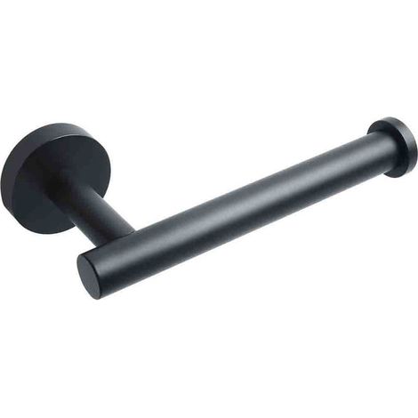 Porte-rouleau de papier toilette mural en acier inoxydable SUS304, pour salle de bain et cuisine, noir mat.