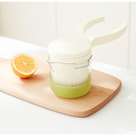 Presse-agrumes manuel – Portable pour citron, citron, cuisine, oranges, maison, pour presse-agrumes, bar, restauration (beige)